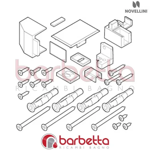 CONFEZIONE MONTAGGIO IN FINITURA BIANCO BX 01 A DX OPERA RICAMBIO NOVELLINI R01BXAD1-A