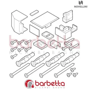 CONFEZIONE MONTAGGIO IN FINITURA BIANCO BX 01 A SX OPERA RICAMBIO NOVELLINI R01BXAS1-A