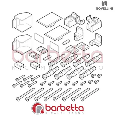 CONFEZIONE MONTAGGIO IN FINITURA BIANCO BX 01 2A OPERA RICAMBIO NOVELLINI R01BX2A1-A