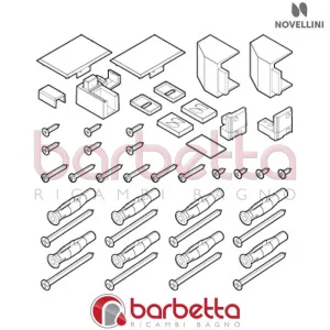 CONFEZIONE MONTAGGIO IN FINITURA BIANCO BX 01 2P DX OPERA RICAMBIO NOVELLINI R01BX2PD1-A
