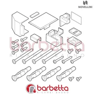 CONFEZIONE MONTAGGIO IN FINITURA BIANCO BX 01 PH DX OPERA RICAMBIO NOVELLINI R01BXPHD1-A