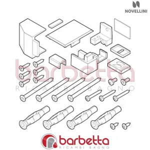 CONFEZIONE MONTAGGIO IN FINITURA CROMO BX 01 PH SX OPERA RICAMBIO NOVELLINI R01BXPHS1-K