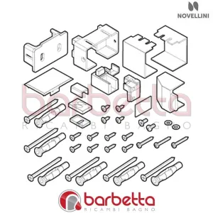 CONFEZIONE MONTAGGIO IN FINITURA BIANCO BX 01 2PH DX OPERA RICAMBIO NOVELLINI R01BX2PHD1-A
