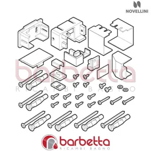 CONFEZIONE MONTAGGIO IN FINITURA BIANCO BX 01 2PH SX OPERA RICAMBIO NOVELLINI R01BX2PHS1-A