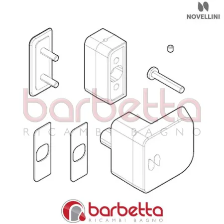 MANIGLIA BRERA 51069MAN RICAMBIO NOVELLINI R40MABRE1-K