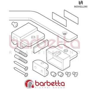 BARRA DI SOSTEGNO BRERA 360MM RICAMBIO NOVELLINI R80BRE360-K
