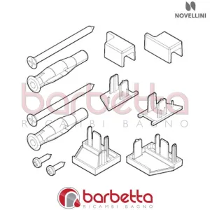 CONFEZIONE MONTAGGIO KIT PROFILI NICCHIA BV 01 G RICAMBIO NOVELLINI R01BVGPN1-K
