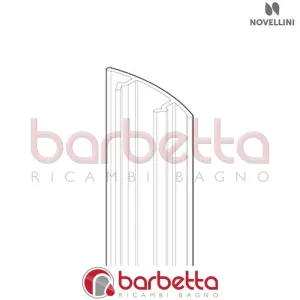 GUARNIZIONE VERTICALE PER COPERTURA PROFILO MURO CORAL 2P-1B RICAMBIO NOVELLINI R50COR2PB1-B