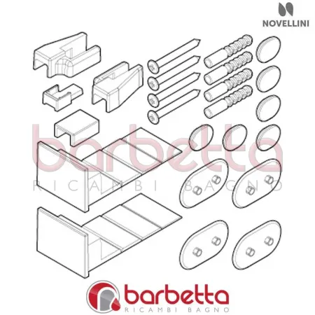 CONFEZIONE DI MONTAGGIO GALA2 3V 100 R04 RICAMBIO NOVELLINI R01BR43V1-K