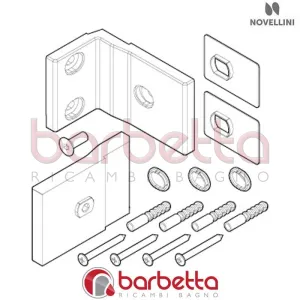 CONFEZIONE STAFFA A MURO GALA2 R04 RICAMBIO NOVELLINI SFGA4MO1-K