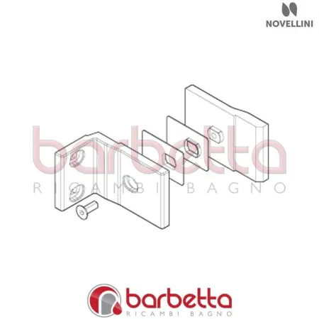 CONFEZIONE STAFFA A MURO GALA2 RICAMBIO NOVELLINI SFGA2MO1-K