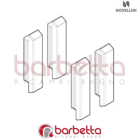 CONFEZIONE PARACOLPI CERNIERE GALA 30214PPX RICAMBIO NOVELLINI R502BR341-H