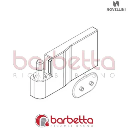 CERNIERA FISSA DX GALA COMPLETA R03-04 RICAMBIO NOVELLINI R02FBRODMO2-K