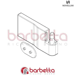 CERNIERA FISSA SX GALA COMPLETA R03-04 RICAMBIO NOVELLINI R02FBR0SMO2-K