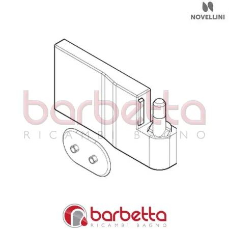 CERNIERA FISSA SX GALA COMPLETA R03-04 RICAMBIO NOVELLINI R02FBR0SMO2-K