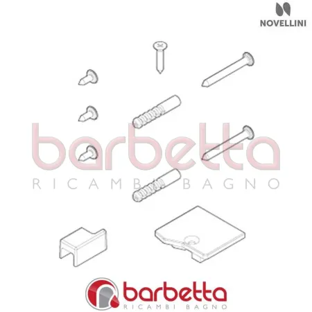 CONFEZIONE MONTAGGIO PROFILO BATTENTE NICCHIA GALA 2P-1B SX RICAMBIO NOVELLINI R01BR02PPNS1-K