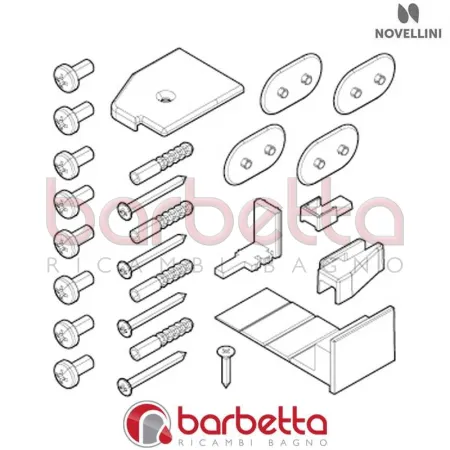 CONFEZIONE MONTAGGIO GALA1 2P-2PF-R-2A DX R03 RICAMBIO NOVELLINI R01BR32PD1-K