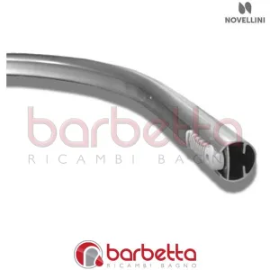 CONFEZIONE TUBO SUPERIORE DX JOLLY 75 CM IN FINITURA SILVER RICAMBIO NOVELLINI R03JOL275D-57
