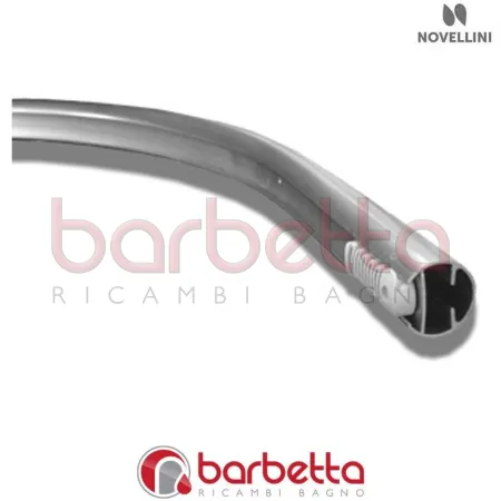 CONFEZIONE TUBO SUPERIORE DX JOLLY 75 CM IN FINITURA SILVER RICAMBIO NOVELLINI R03JOL275D-57