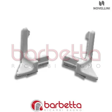 CONFEZIONE TAPPI PROFILO MANIGLIA DX/SX TRIS A IN FINITURA SILVER RICAMBIO NOVELLINI R04TRAN1-B