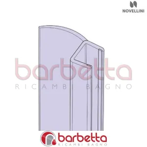 GUARNIZIONE VERTICALE ANTA FISSA FREE 3 2A A H195 RICAMBIO NOVELLINI R50FR3MOA2-TR