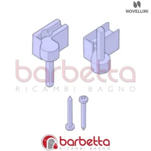 CONFEZIONE PERNI CENTRALI FREE 2 IN FINITURA BIANCO RICAMBIO NOVELLINI R59FR2MO1-A