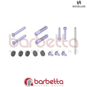 CONFEZIONE VITERIA FREE 2 A-U H190 H85 IN FINITURA BIANCO RICAMBIO NOVELLINI R01FR2AUAB1-A