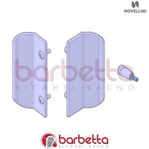 CONFEZIONE MANIGLIA FREE 2 H190 IN FINITURA CROMO RICAMBIO NOVELLINI R40MAFR201-K