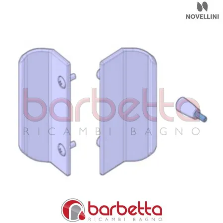 CONFEZIONE MANIGLIA FREE 2 H190 IN FINITURA CROMO RICAMBIO NOVELLINI R40MAFR201-K
