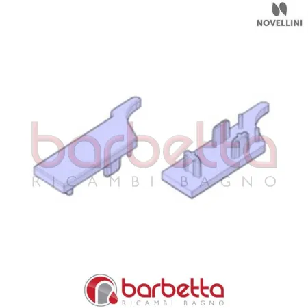 COPERTURE PROFILO INCONTRO FREE 2 P H190 85 IN FINITURA CROMO RICAMBIO NOVELLINI R04FR2POAB1-K