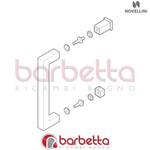 MANIGLIA 16X16 INTERNA 160MM ZEPHYROS 2.0 IN FINITURA CROMO RICAMBIO NOVELLINI R40MAZEP21-K