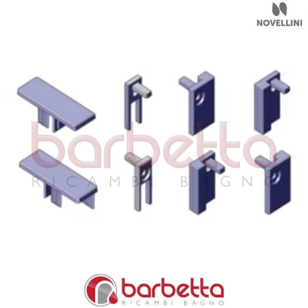 TAPPI ORIZZONTALE SUPERIORE E TAPPI SCHIENALI ELYT P IN FINITURA BIANCO RICAMBIO NOVELLINI R05ELYP1-A