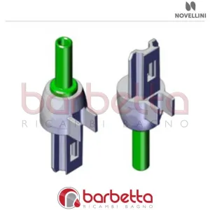 CONFEZIONE BLOCCO CERNIERA ELYT S IN FINITURA BIANCO RICAMBIO NOVELLINI R02ELYS1-A