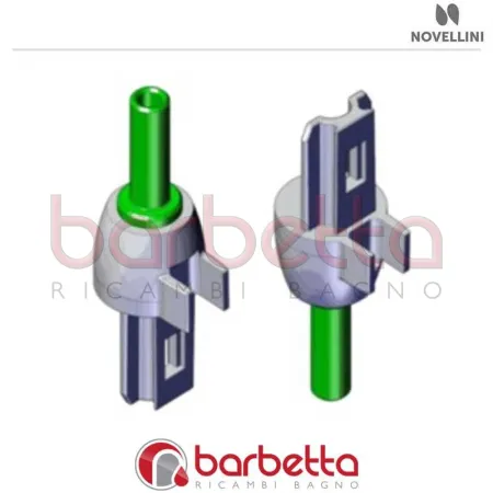 CONFEZIONE BLOCCO CERNIERA ELYT S IN FINITURA BIANCO RICAMBIO NOVELLINI R02ELYS1-A