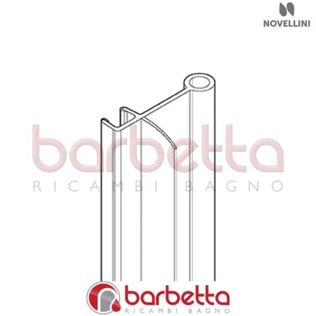 GUARNIZIONE VERTICALE MANIGLIA DH 01 S H1920 RICAMBIO NOVELLINI R50DHS01-TR