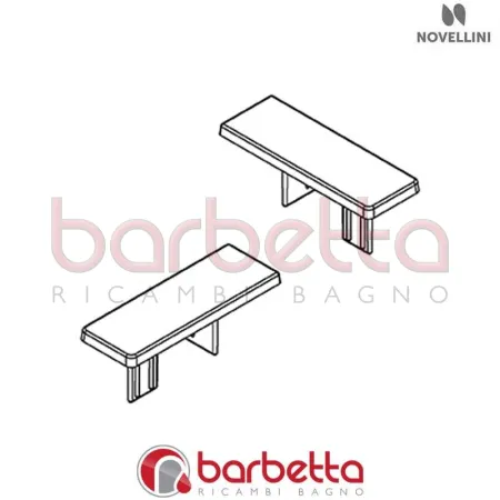 CONFEZIONE COPERTURE SCHIENALI DH 01 IN FINITURA NERO RICAMBIO NOVELLINI R04PDHMO1-H
