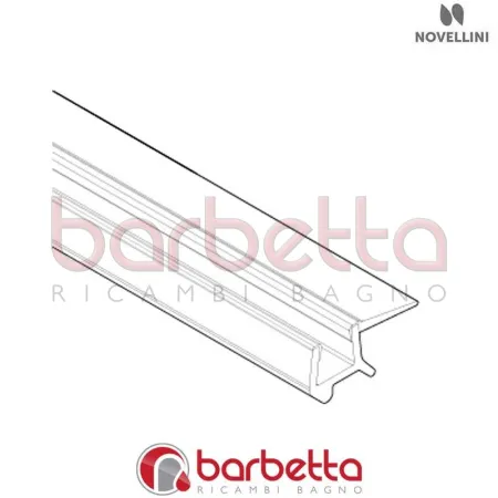 GUARNIZIONE ORIZZONTALE GUIDA ANTA DH01 AH-PH 2200MM RICAMBIO NOVELLINI R51DHAH220-TR
