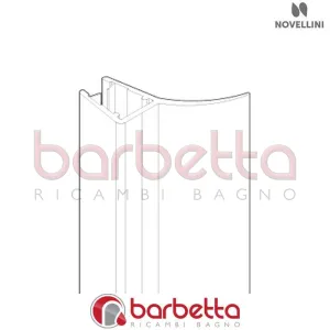 GUARNIZIONE VERTICALE ANTA DI CHIUSURA DH01 PH H1975 RICAMBIO NOVELLINI R50DHPH1-TR
