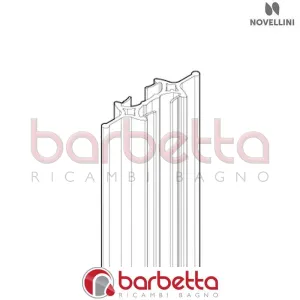 GUARNIZIONE VERTICALE MANIGLIA BH 01 S2 IN FINITURA BIANCO RICAMBIO NOVELLINI R50BHS21-30