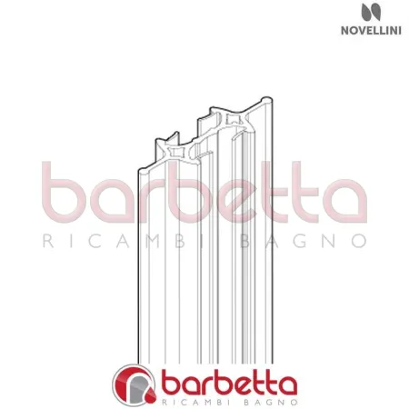 GUARNIZIONE VERTICALE MANIGLIA BH 01 S2 IN FINITURA GRIGIO RICAMBIO NOVELLINI R50BHS21-83