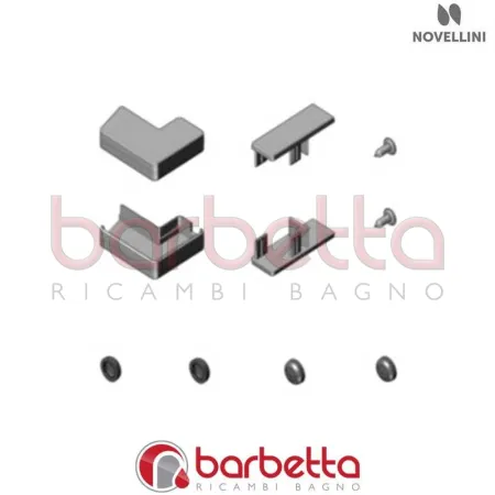CONFEZIONE MONTAGGIO BH 01 F ZEPHYROS IN FINITURA CROMO RICAMBIO NOVELLINI R01BHFI1-K