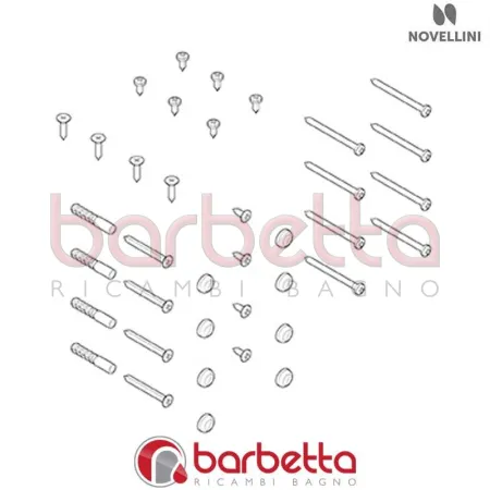 CONFEZIONE MONTAGGIO ELYT P IN FINITURA NERO RICAMBIO NOVELLINI R01ELYP1-H