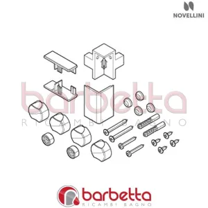 CONFEZIONE MONTAGGIO BH 02 A IN FINITURA BIANCO RICAMBIO NOVELLINI R01BH2A01-A