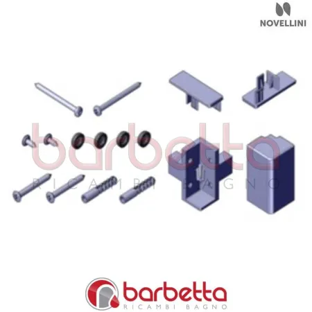 CONFEZIONE MONTAGGIO E VITERIA ELYT A IN FINITURA BIANCO RICAMBIO NOVELLINI R01ELYA1-A