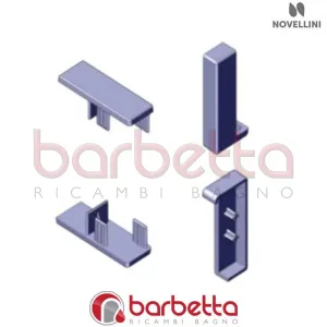 TAPPI SCHIENALE E TAPPI STAFFA ELYT R IN FINITURA CROMO RICAMBIO NOVELLINI R04ELYR1-K