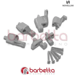 CONFEZIONE GANCI INFERIORE ANTE LUNES P-V IN FINITURA CROMO RICAMBIO NOVELLINI R05LUPO1-K