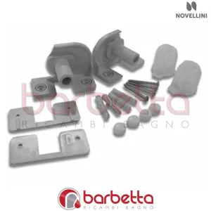 CONFEZIONE COPPIA CERNIERE TRIS 1V IN FINITURA GRIGIO RICAMBIO NOVELLINI R02TR1V-10