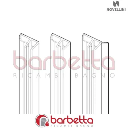 CONFEZIONE 3 GUARNIZIONI VERTICALE TRASCINATORE TENUTA ANTA BJ013PH RICAMBIO NOVELLINI R50BJ3PH1-TR