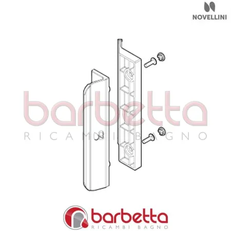 MANIGLIA A VETRO LUNES2 AH-2PH RICAMBIO NOVELLINI R40MAVLUN21-A
