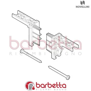 CONFEZIONE COPPIA ANGOLARI SCHIENALE LUNES2 IN FINITURA BIANCO RICAMBIO NOVELLINI R04PBJMO1-A